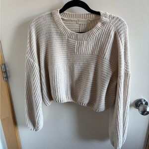 Altar'd State Cream Crew Neck Sweater